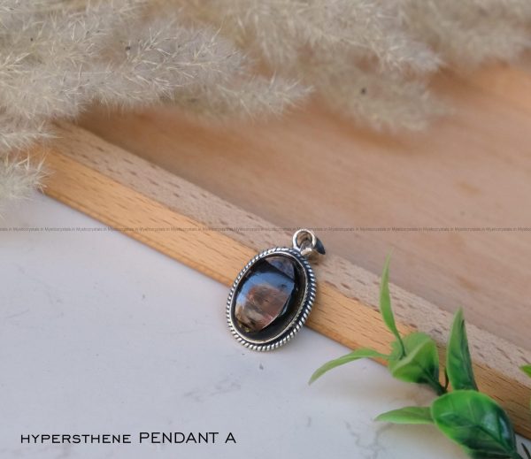 Hypersthene Pure Silver Pendants