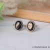 Hypersthene Pure Silver Rings