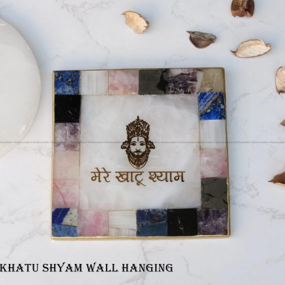 Divine Khatu Shyam Clear Quartz Wall Hanging