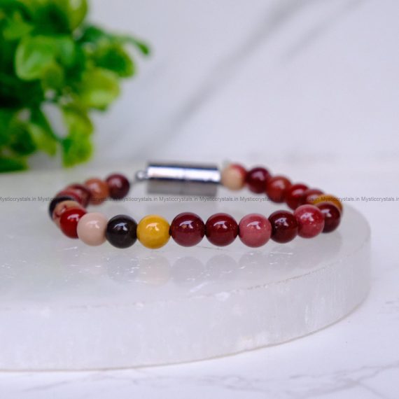 Mookaite Metallic Magnetic Bracelet