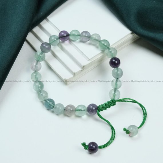 Multi Fluorite Adjustable Bracelet