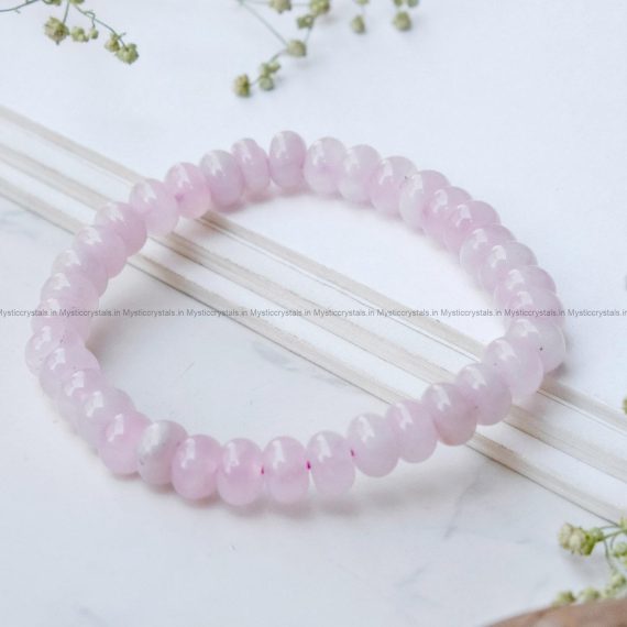 Rose Quartz Button Bracelet