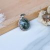 Serpentine Pure Silver Pendants
