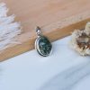Serpentine Pure Silver Pendants