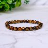 Tiger Eye 6 mm Diamond Cut Bracelet