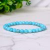 Turquoise 6 mm Diamond Cut Bracelet