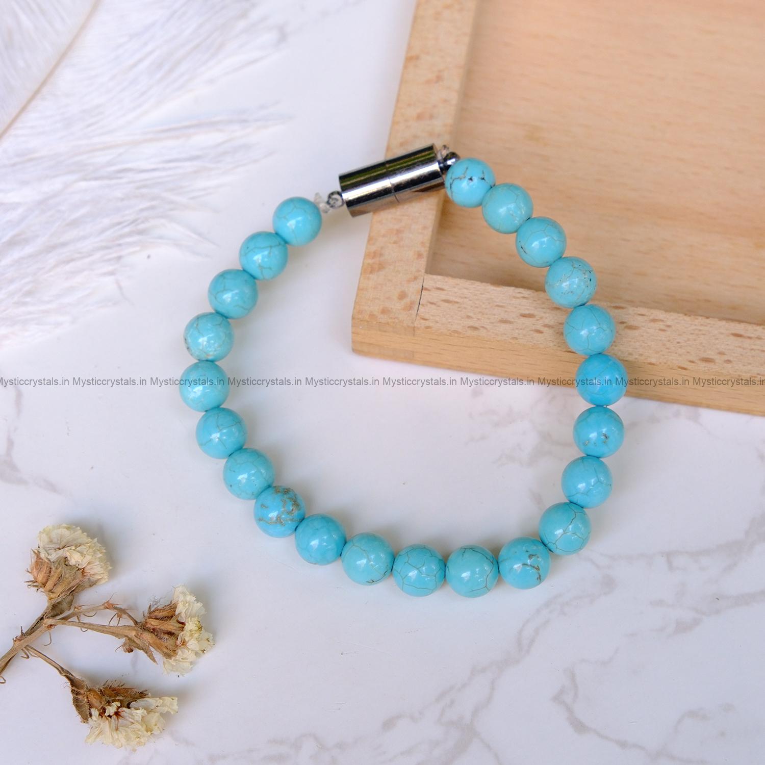 Turquoise Metallic Magnetic Bracelet