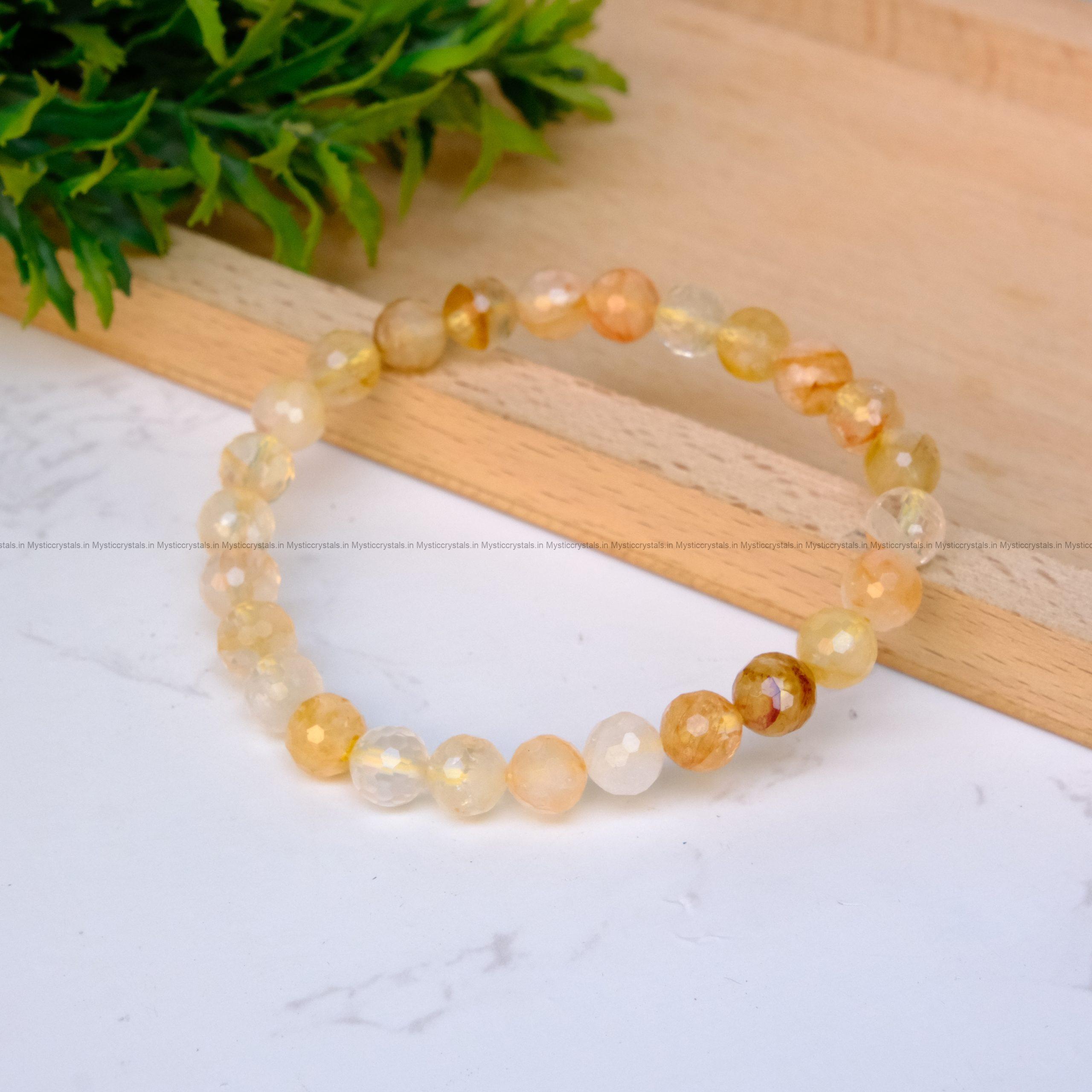 Yellow Fire Azeztulite Bracelet