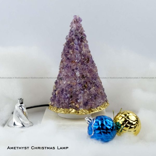 Amethyst Crystal Christmas Tree Lamp