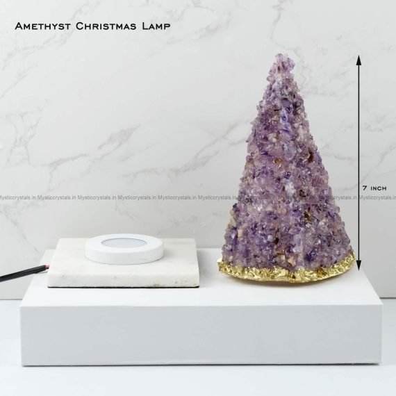Amethyst Crystal Christmas Tree Lamp