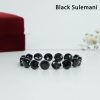Exclusive Circular Faceted Flat bead Black Sulemani Bracelet