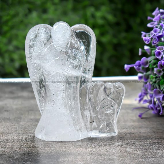 Clear Quartz Mother Daughter Crystal Angel