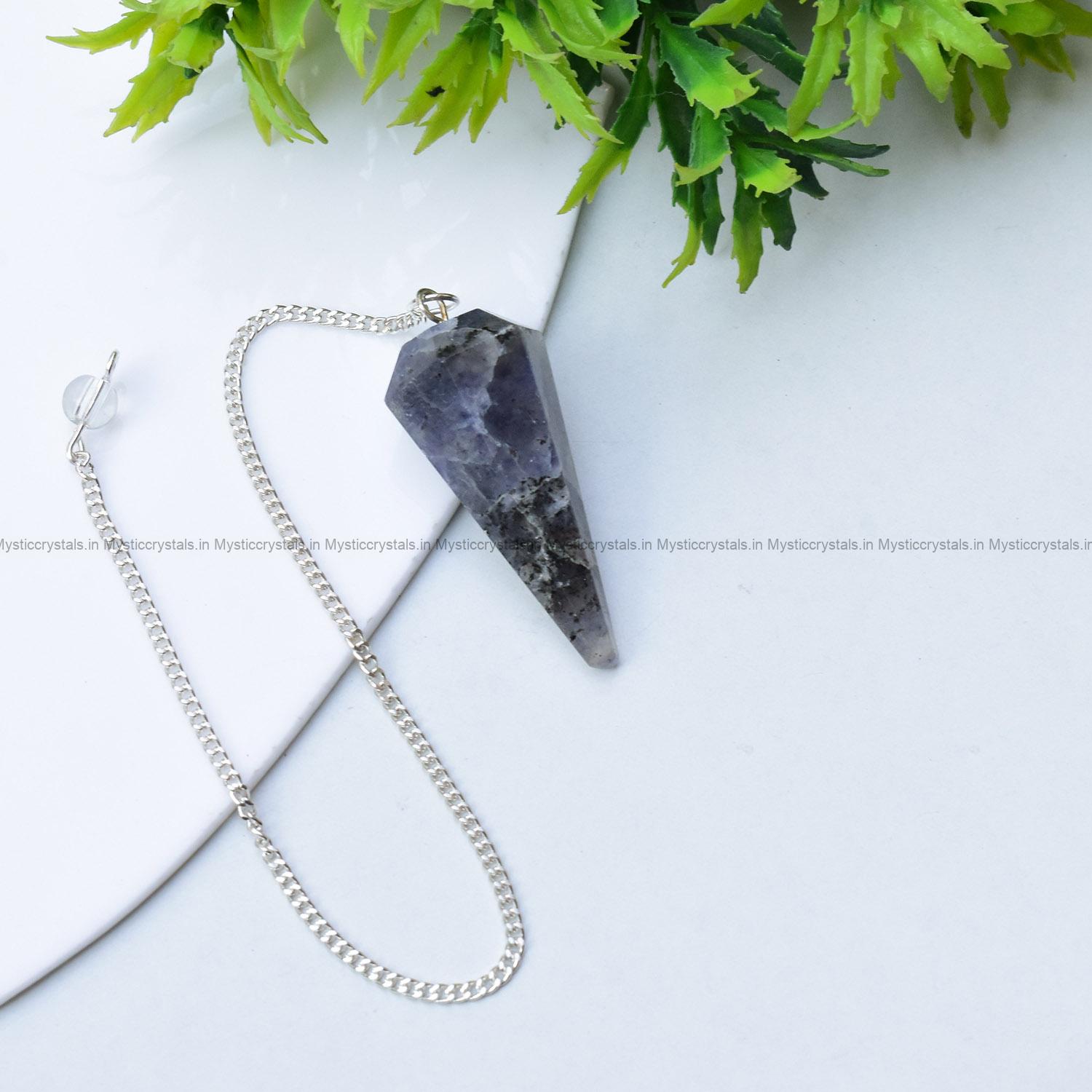 Iolite Crystal Dowser Pendulum
