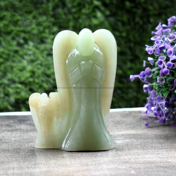 Green Aventurine (light) Mother Daughter Crystal Angel