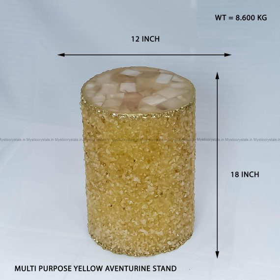 Multi Purpose Yellow Aventurine Crystal Stand