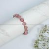 Exclusive Circular Faceted Flat bead Rhodochrosite Bracelet