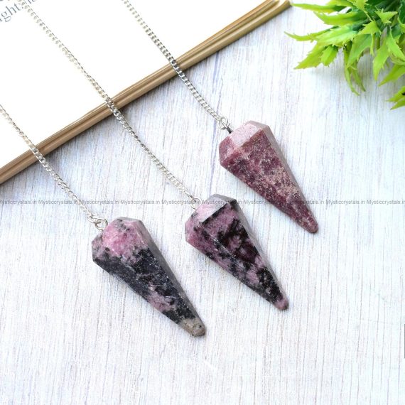Rhodonite Crystal Dowser Pendulum