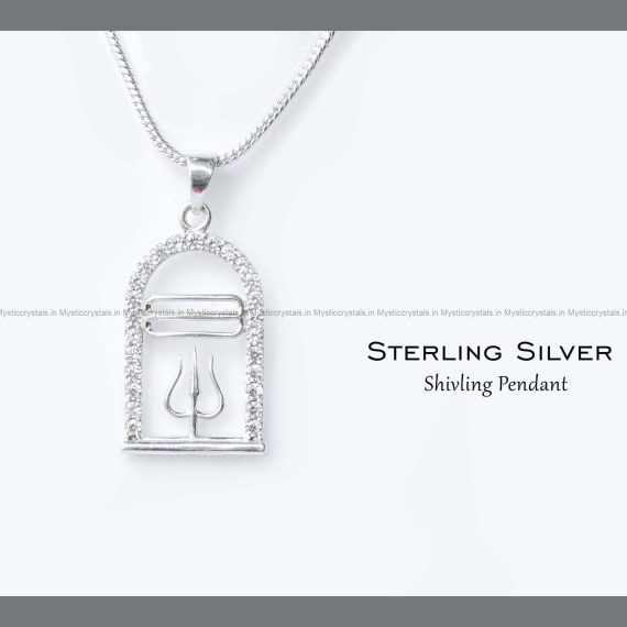 Shiv Lingam Shape Pure Silver Pendant
