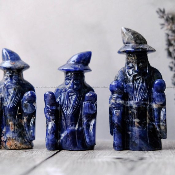 Sodalite Crystal Magical Merlin Figurine