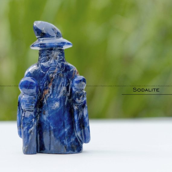 Sodalite Crystal Magical Merlin Figurine