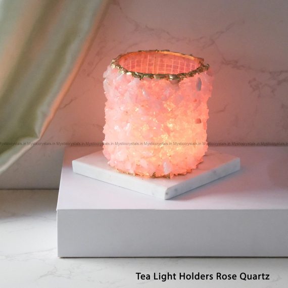 Rose Quartz Tea light Holder