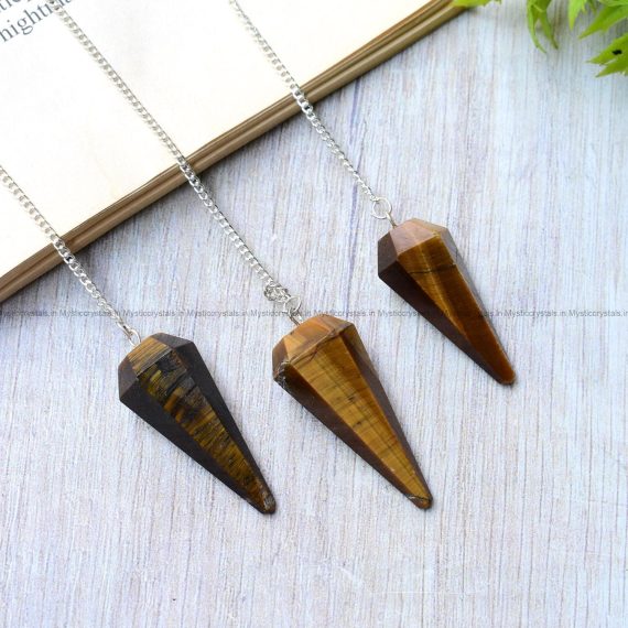 Tiger Eye Crystal Dowser Pendulum