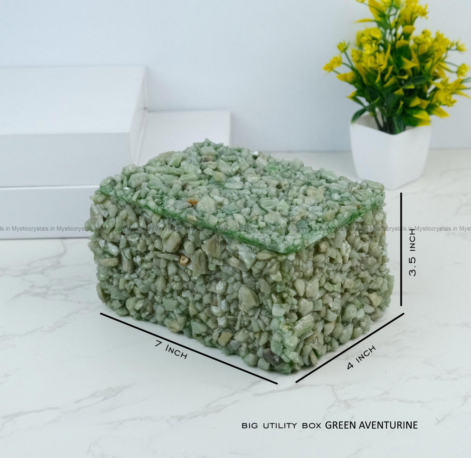 Green Aventurine Crystal Utility Box