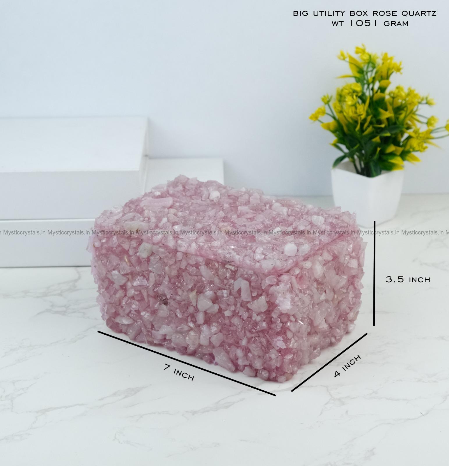 Rose Quartz Crystal Utility Box