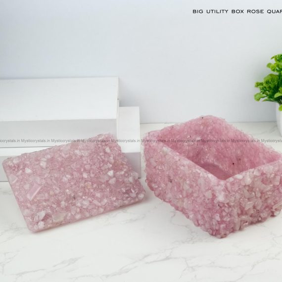 Rose Quartz Crystal Utility Box