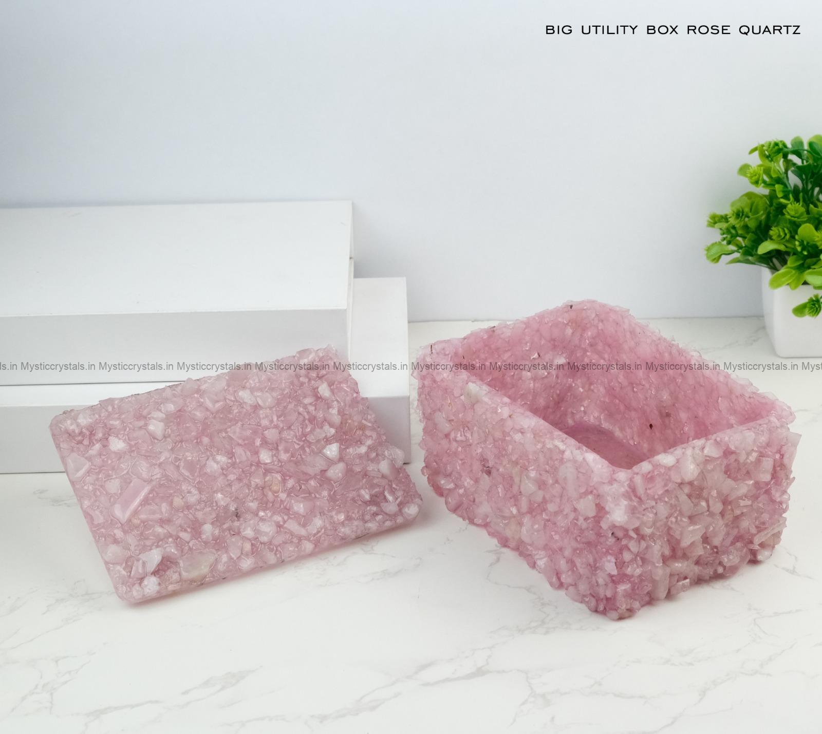 Rose Quartz Crystal Utility Box