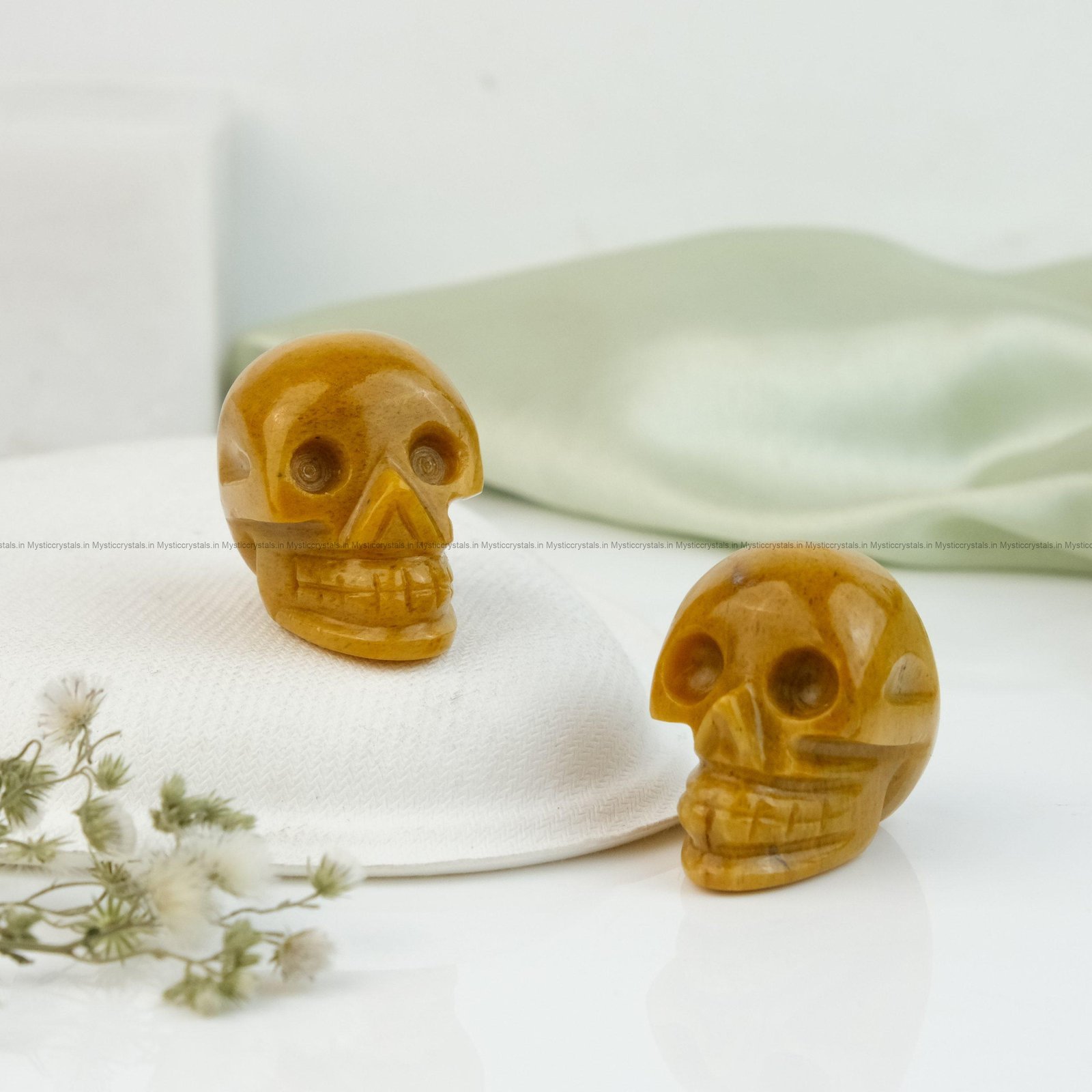 Yellow Aventurine Crystal Skull