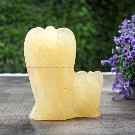 Yellow Aventurine Mother Daughter Crystal Angel