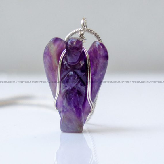 amethyst angel pendant