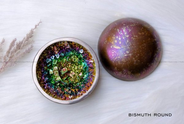 Natural Rainbow Bismuth Ore Bowl