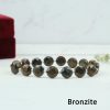 Exclusive Circular Faceted Flat bead Bronzite Bracelet