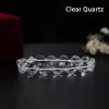 Exclusive Circular Faceted Flat bead Clear Quartz Bracelet