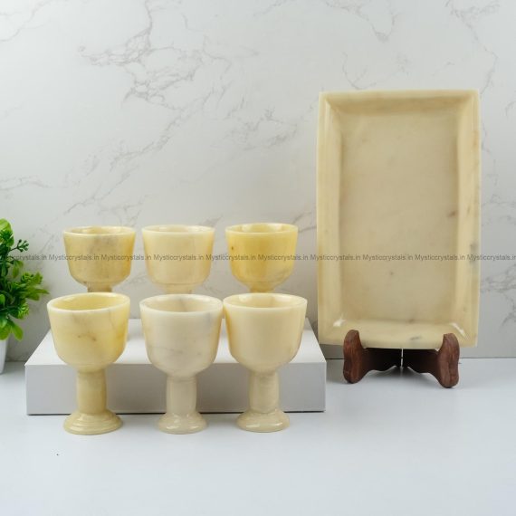 Yellow Aventurine Crystal Wine Set