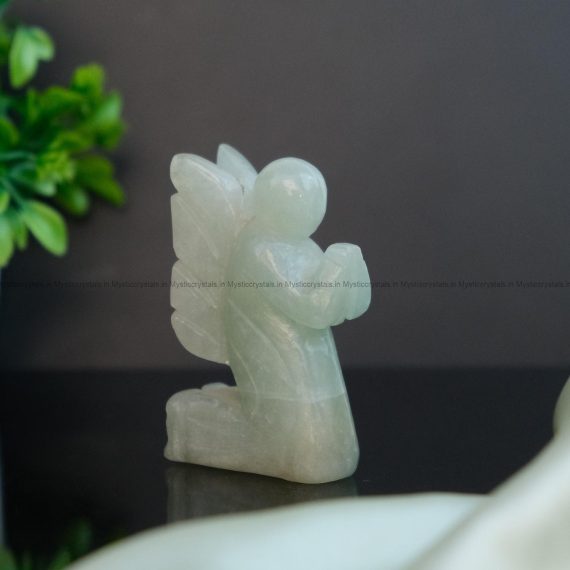 Green Aventurine (light) Crystal Praying Angel