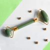 Green Aventurine Roller Massager With Gua Sha