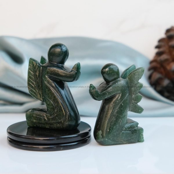 Green Aventurine Crystal Praying Angel