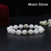 Exclusive Circular Faceted Flat bead Rainbow Moonstone Bracelet