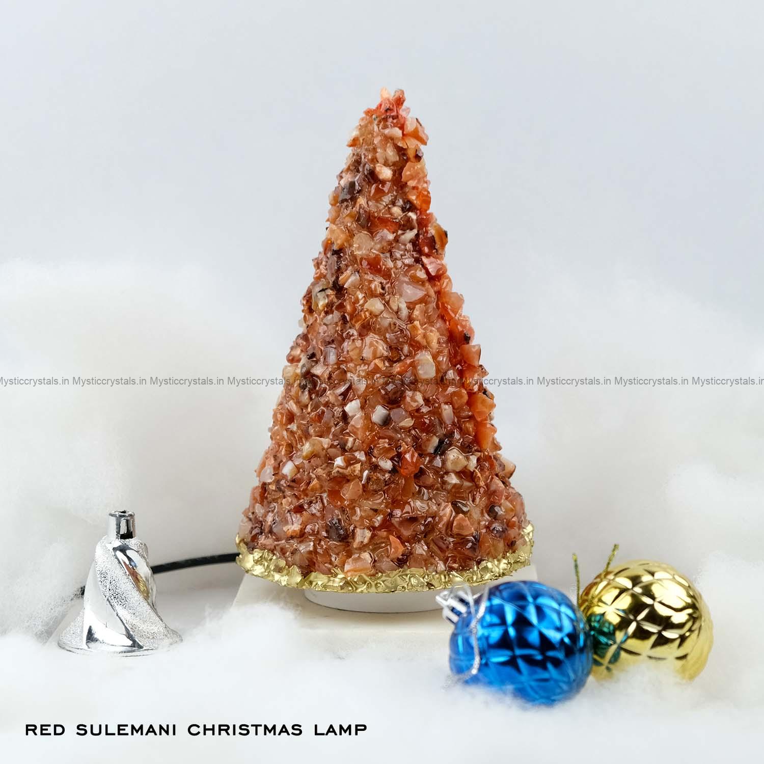 Red Sulemani Crystal Christmas Tree Lamp