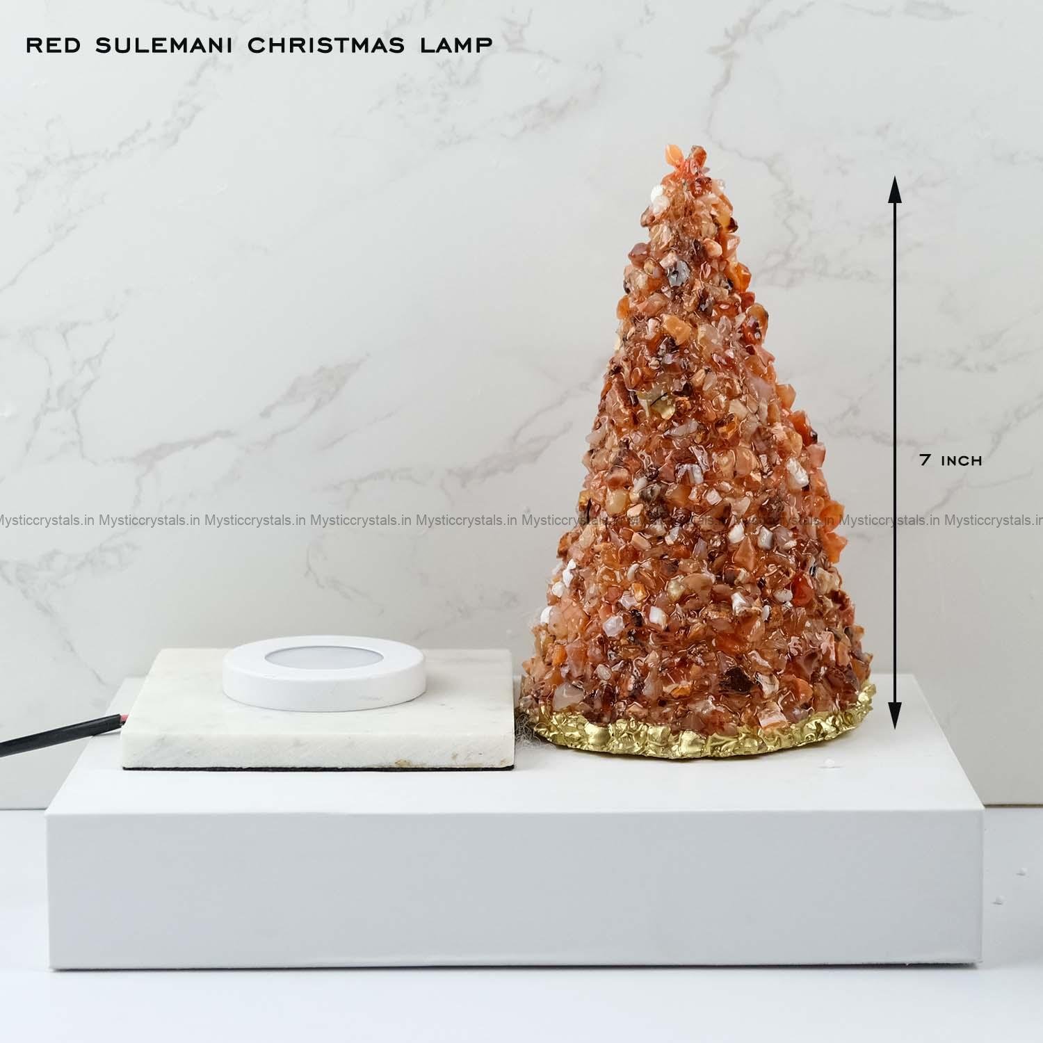 Red Sulemani Crystal Christmas Tree Lamp