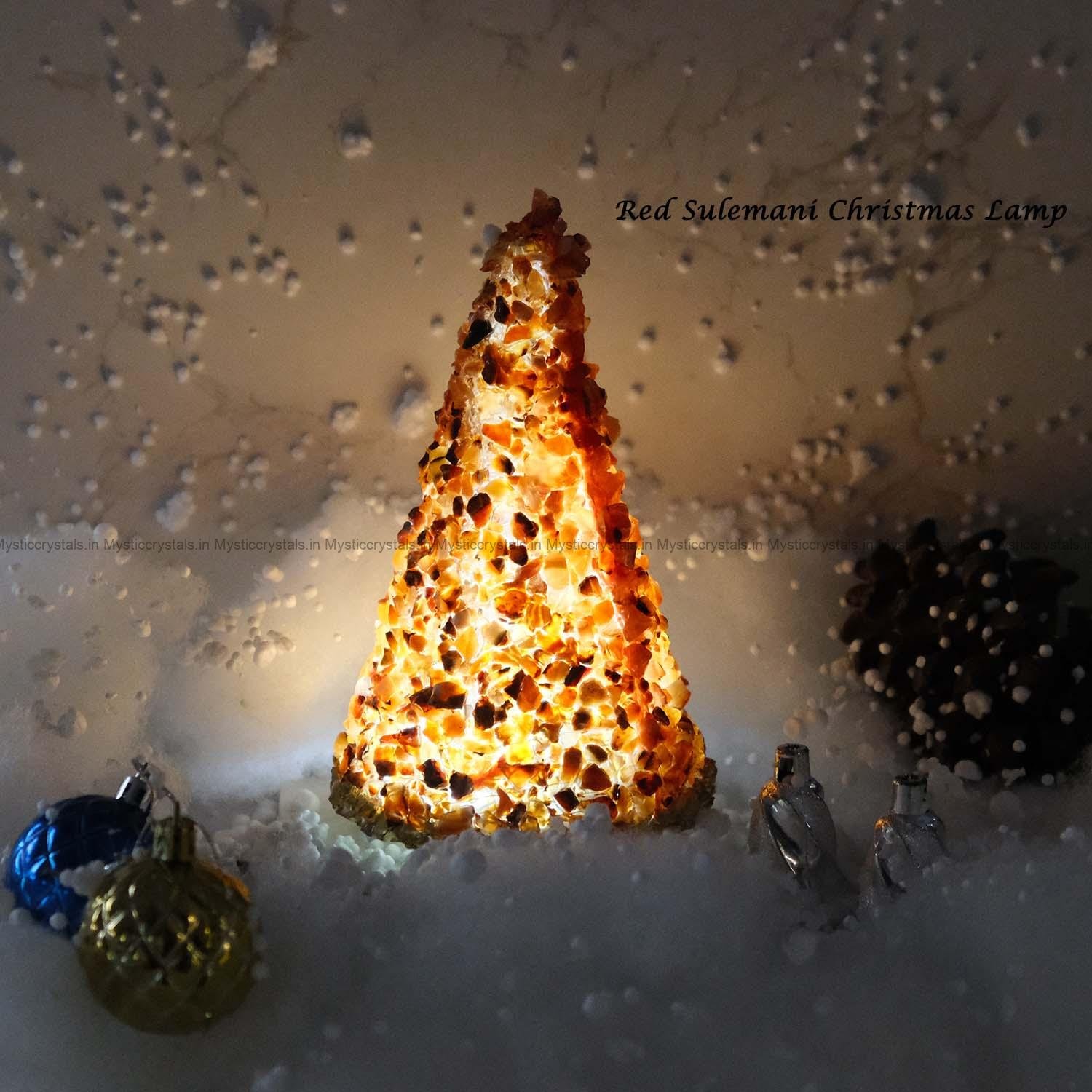 Red Sulemani Crystal Christmas Tree Lamp