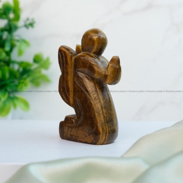 Tiger Eye Crystal Praying Angel
