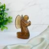 Yellow Fluorite Crystal Praying Angel
