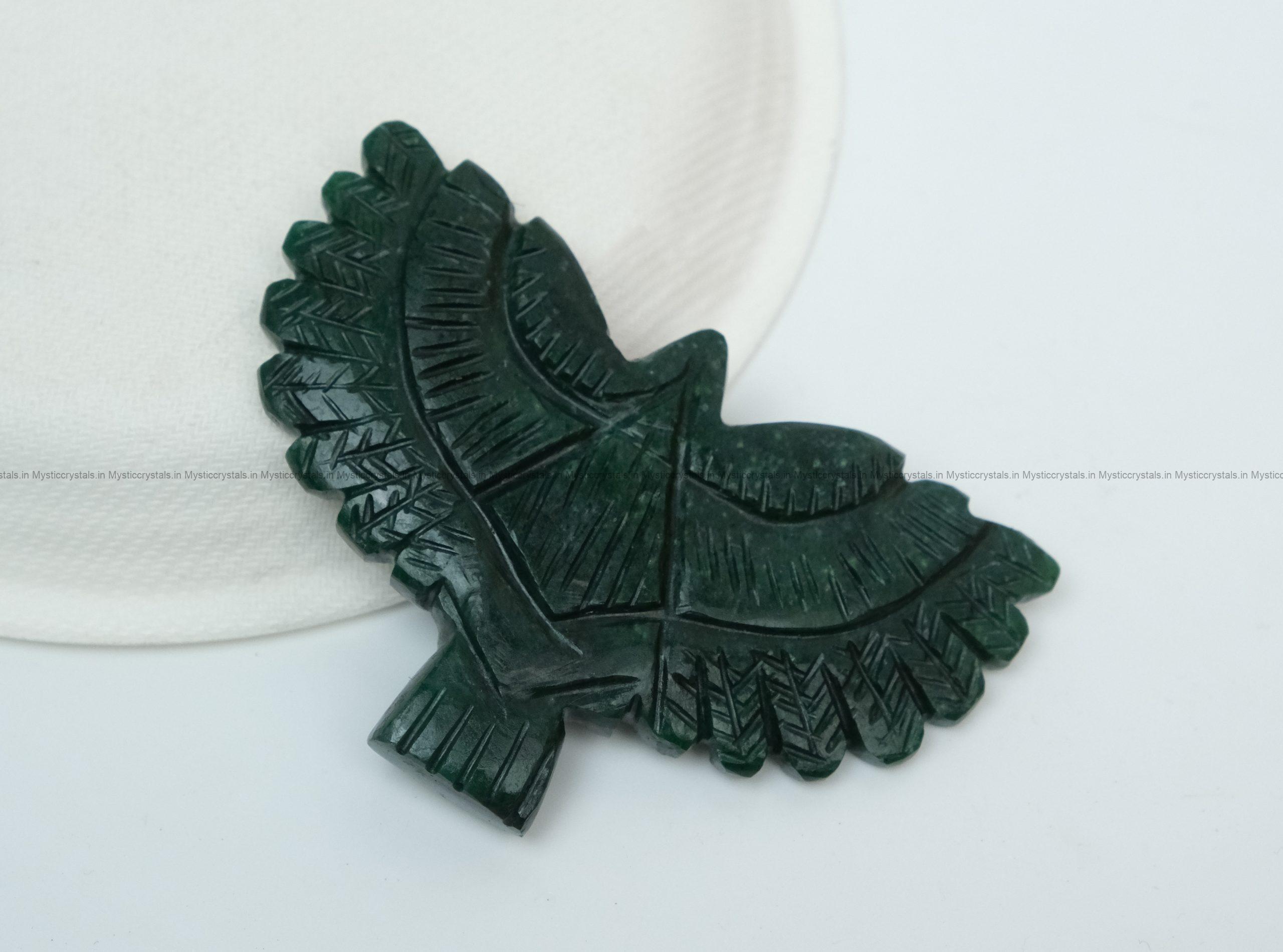 Green Aventurine Flying Eagle Carving