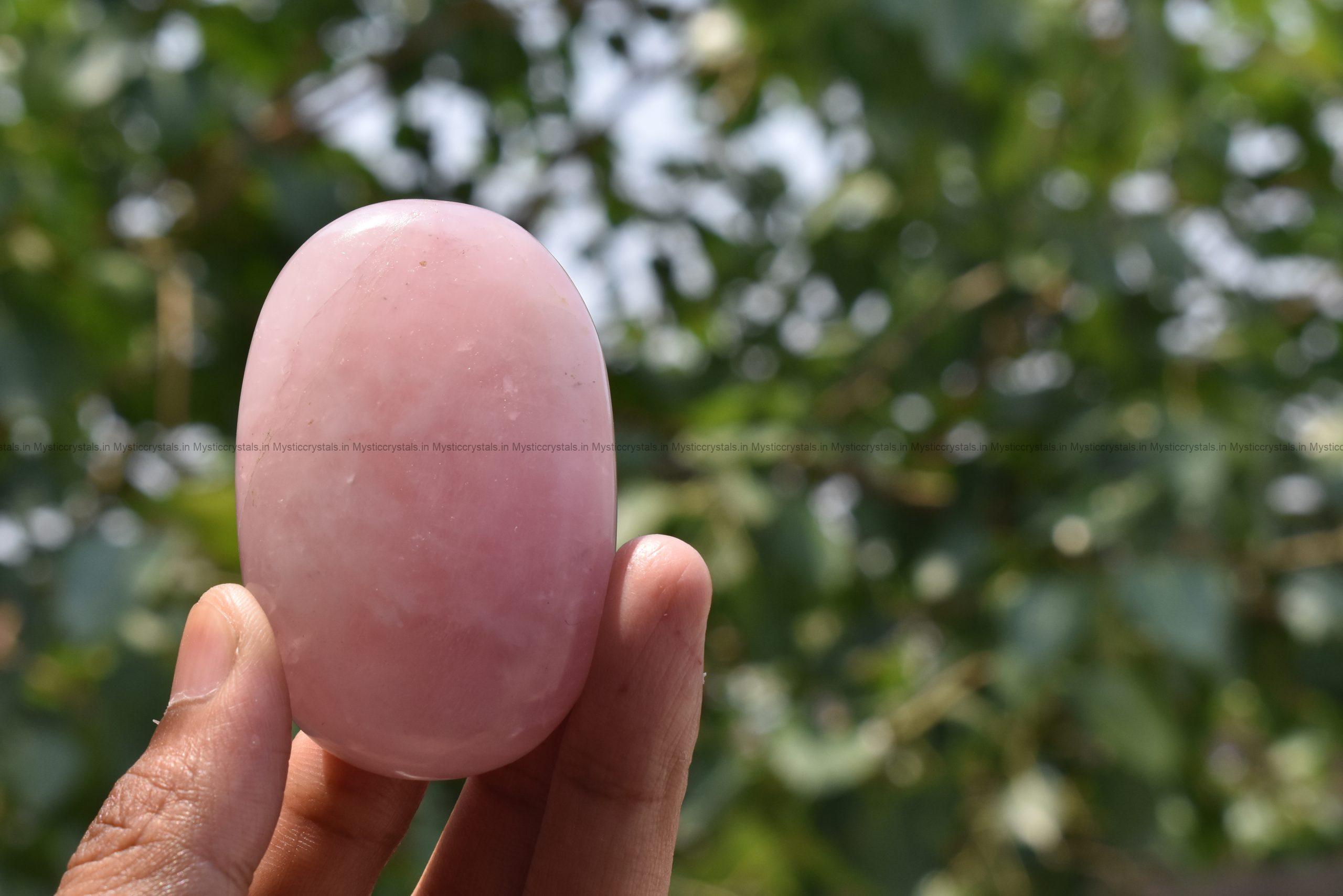 Rose Quartz Palm Stone