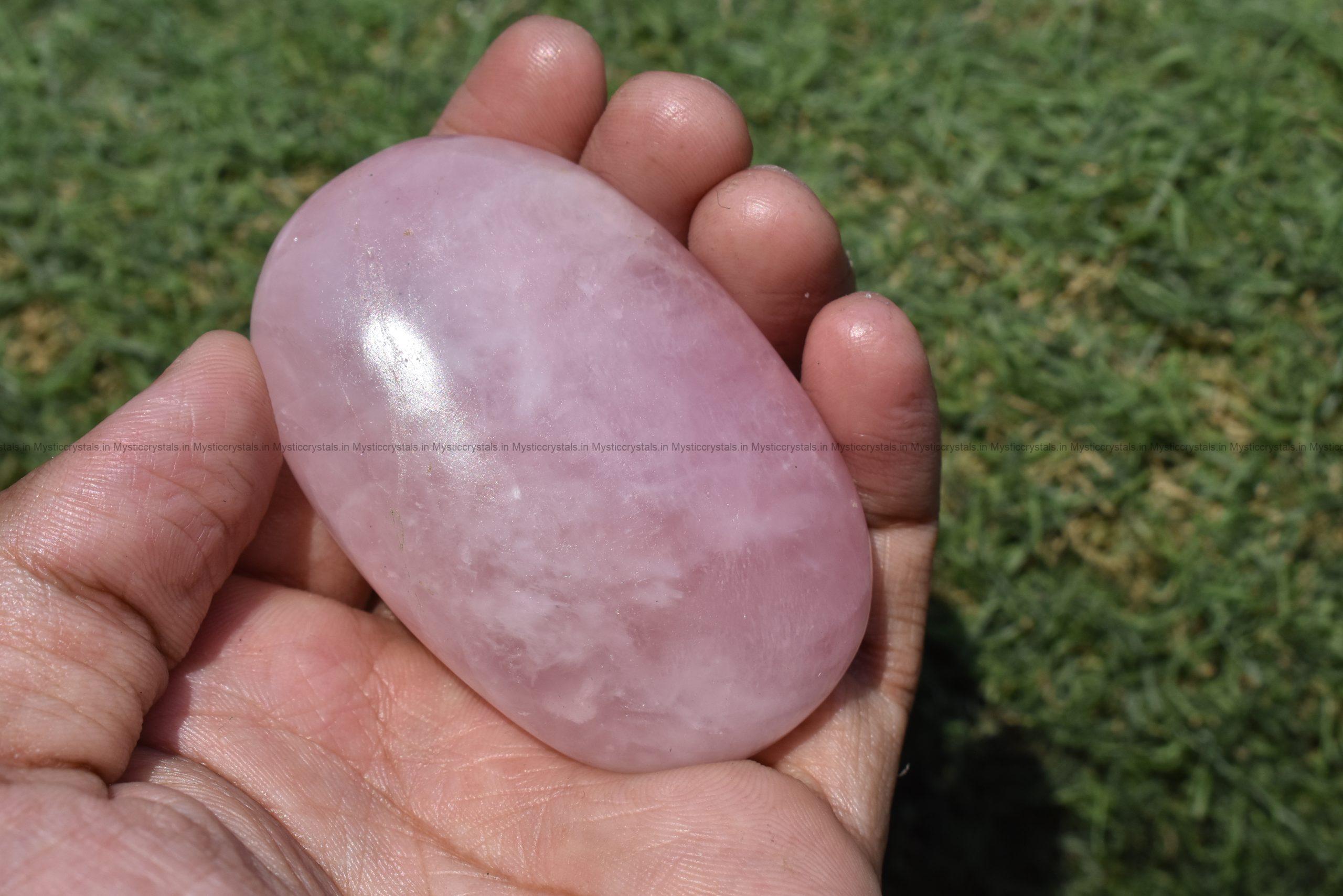 Rose Quartz Palm Stone