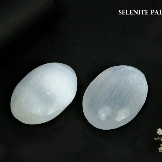 Selenite Palm Stone
